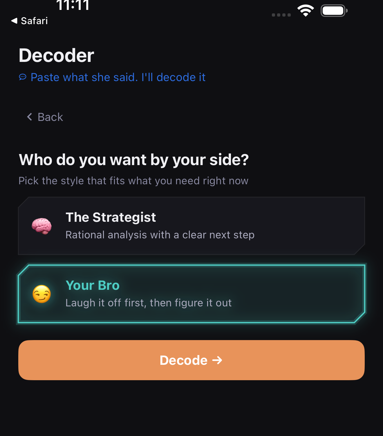Pick advisor